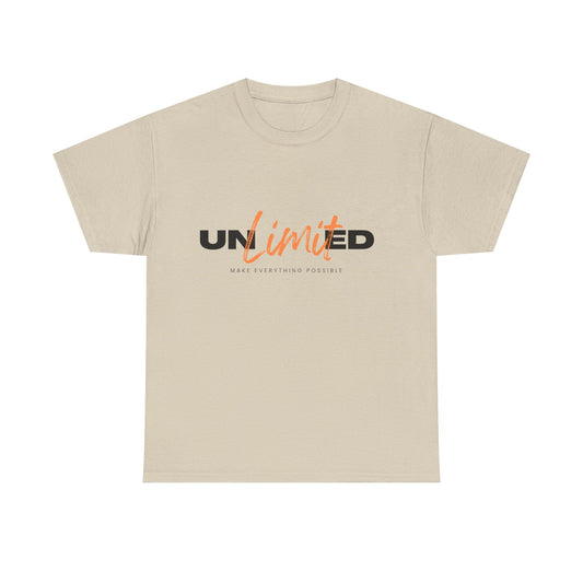 Unlimited Unisex Heavy Cotton Tee - Empowerment Shirt, Gift for Friends, Motivational Clothing, Casual Wear, Everyday T-Shirt