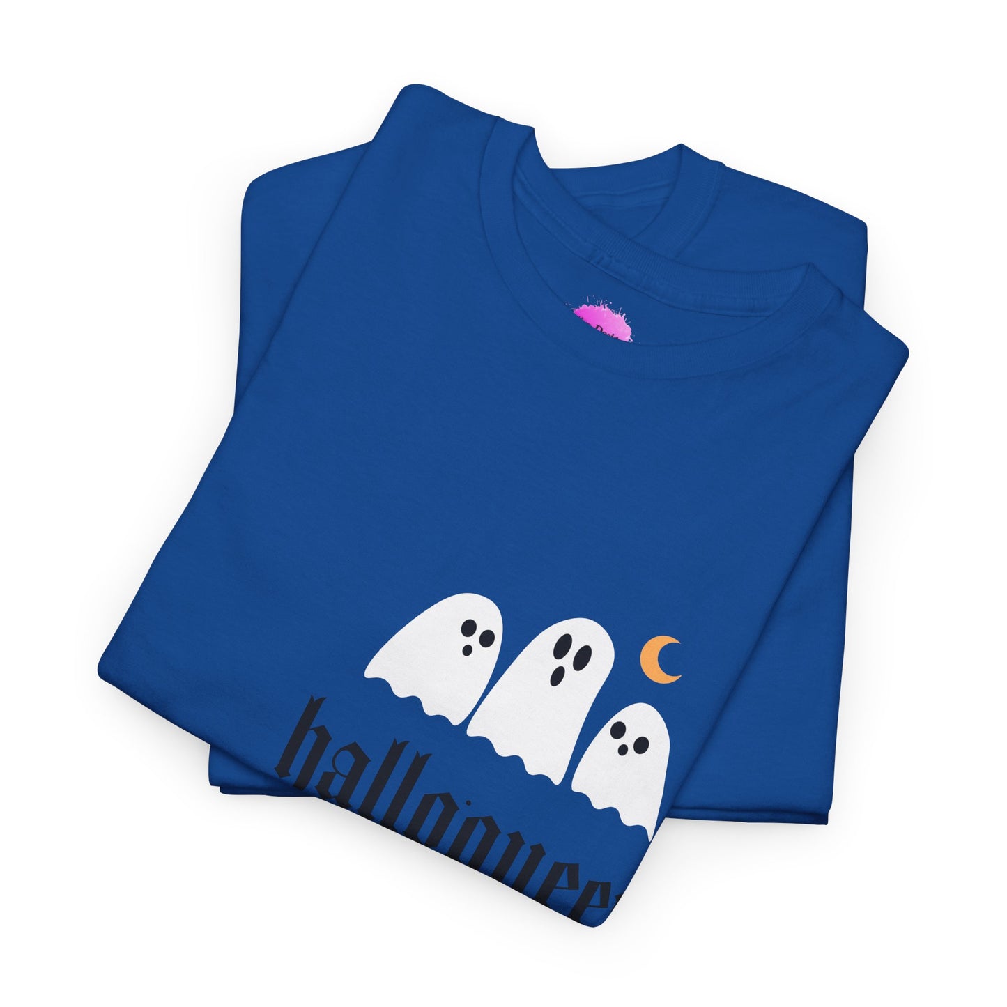 Halloween Ghosts T-Shirt | Unisex Heavy Cotton Tee | Hallowqueen Design | Spooky Season Apparel, Fall Fashion, Halloween Costume