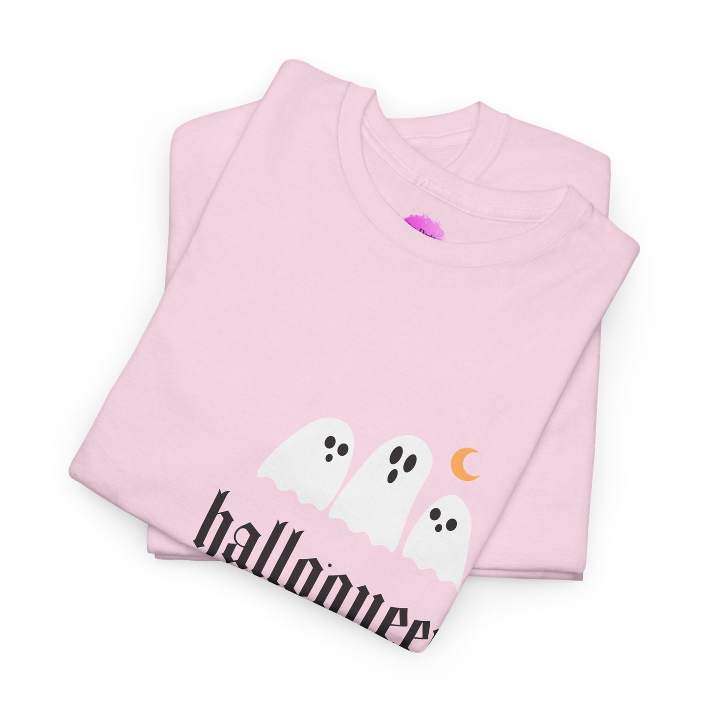 Halloween Ghosts T-Shirt | Unisex Heavy Cotton Tee | Hallowqueen Design | Spooky Season Apparel, Fall Fashion, Halloween Costume