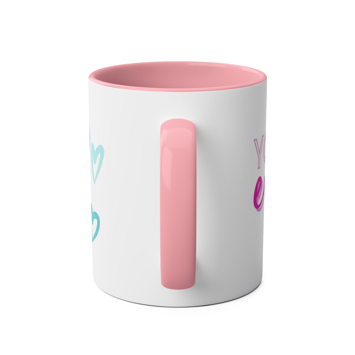 Inspirational Two-Tone Coffee Mug - You Are Enough, Motivational Gift, Self-Care Mug, Coffee Lover Gift, Cheerful Drinkware