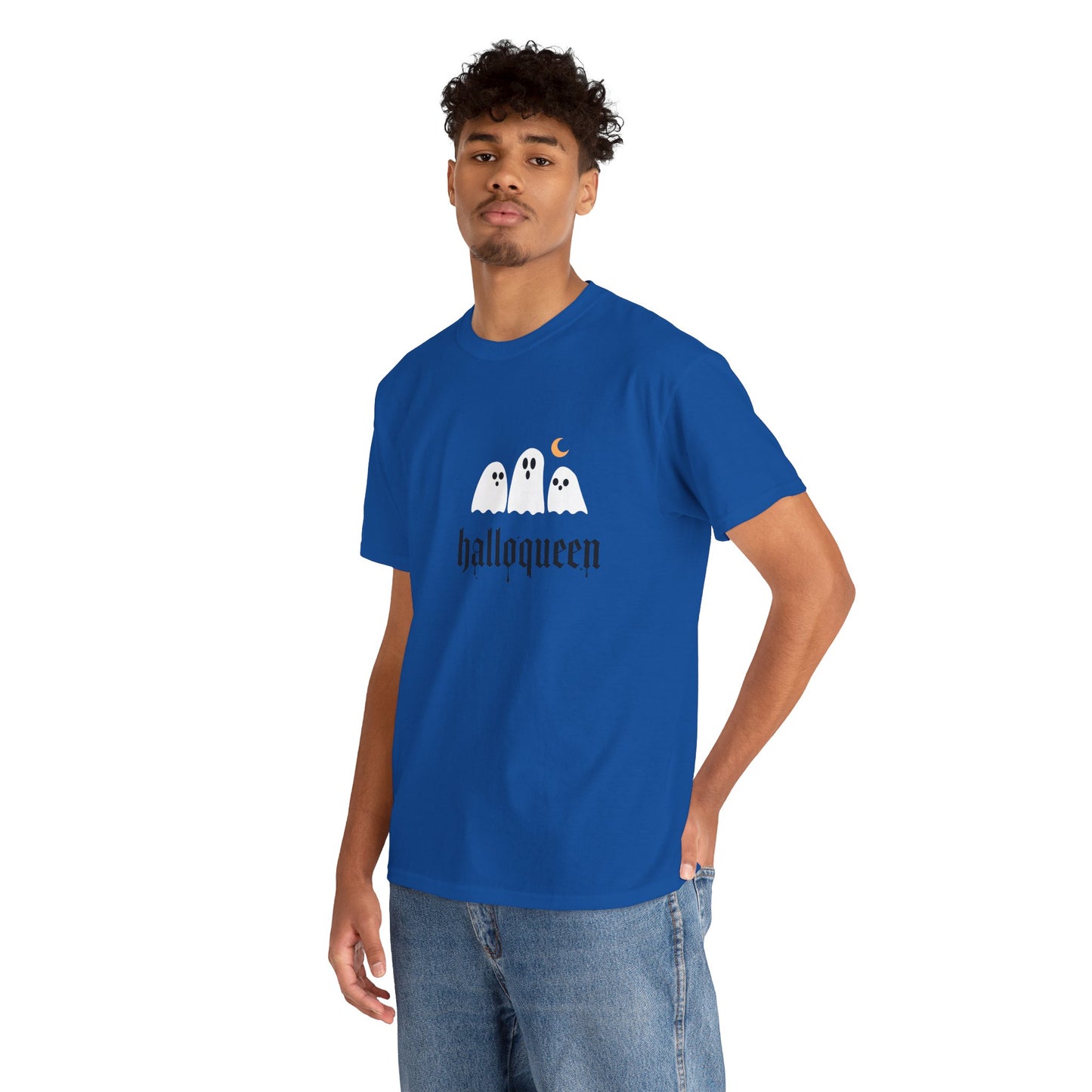 Halloween Ghosts T-Shirt | Unisex Heavy Cotton Tee | Hallowqueen Design | Spooky Season Apparel, Fall Fashion, Halloween Costume