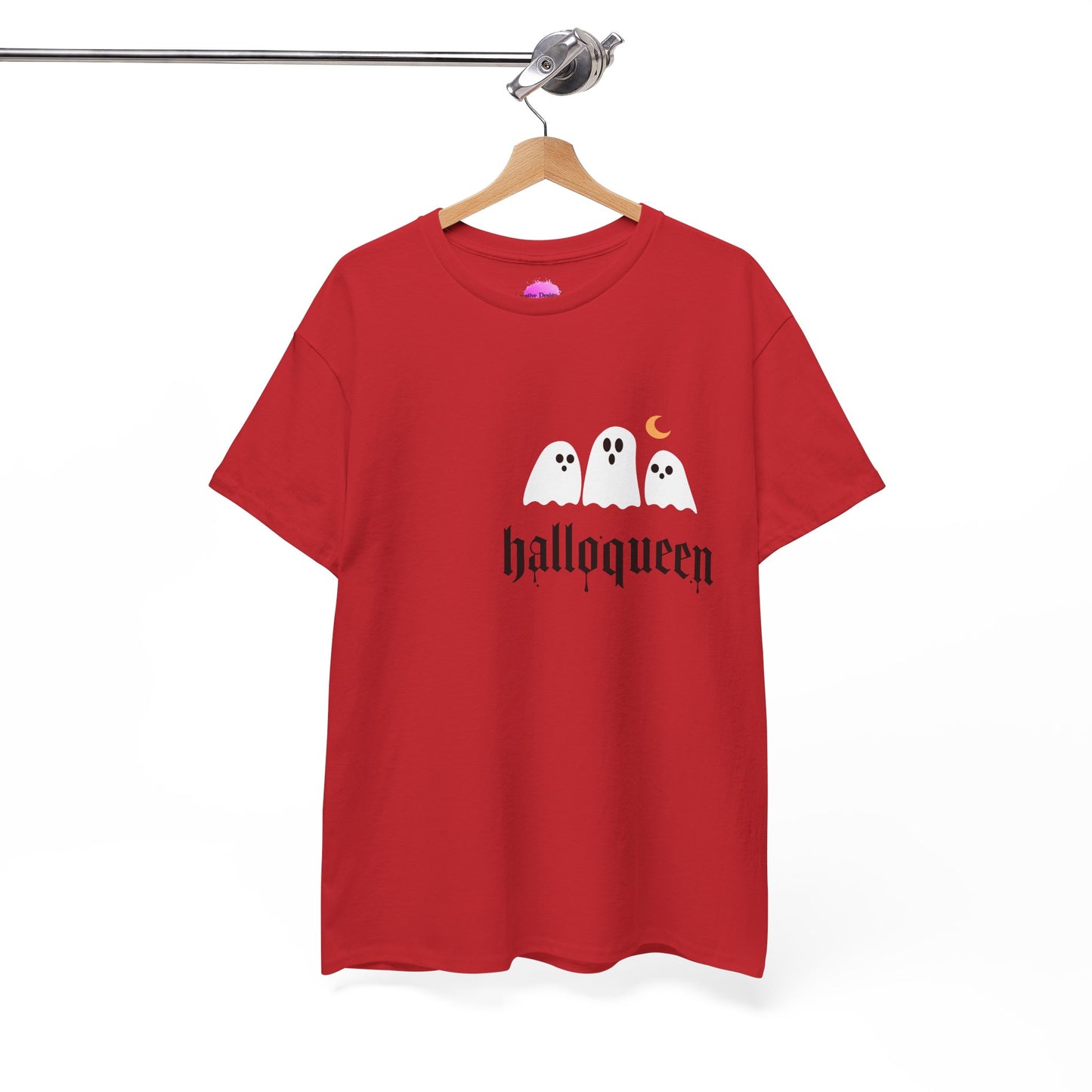 Halloween Ghosts T-Shirt | Unisex Heavy Cotton Tee | Hallowqueen Design | Spooky Season Apparel, Fall Fashion, Halloween Costume