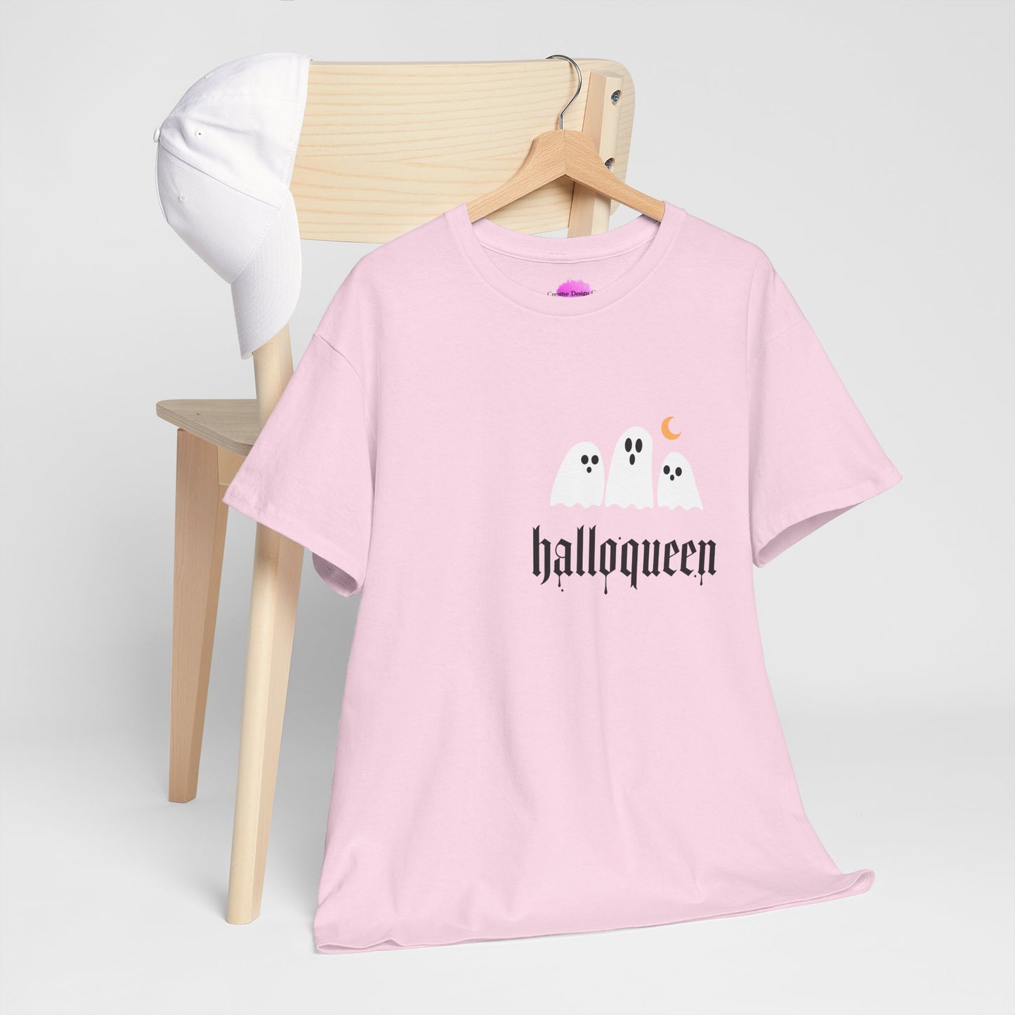 Halloween Ghosts T-Shirt | Unisex Heavy Cotton Tee | Hallowqueen Design | Spooky Season Apparel, Fall Fashion, Halloween Costume