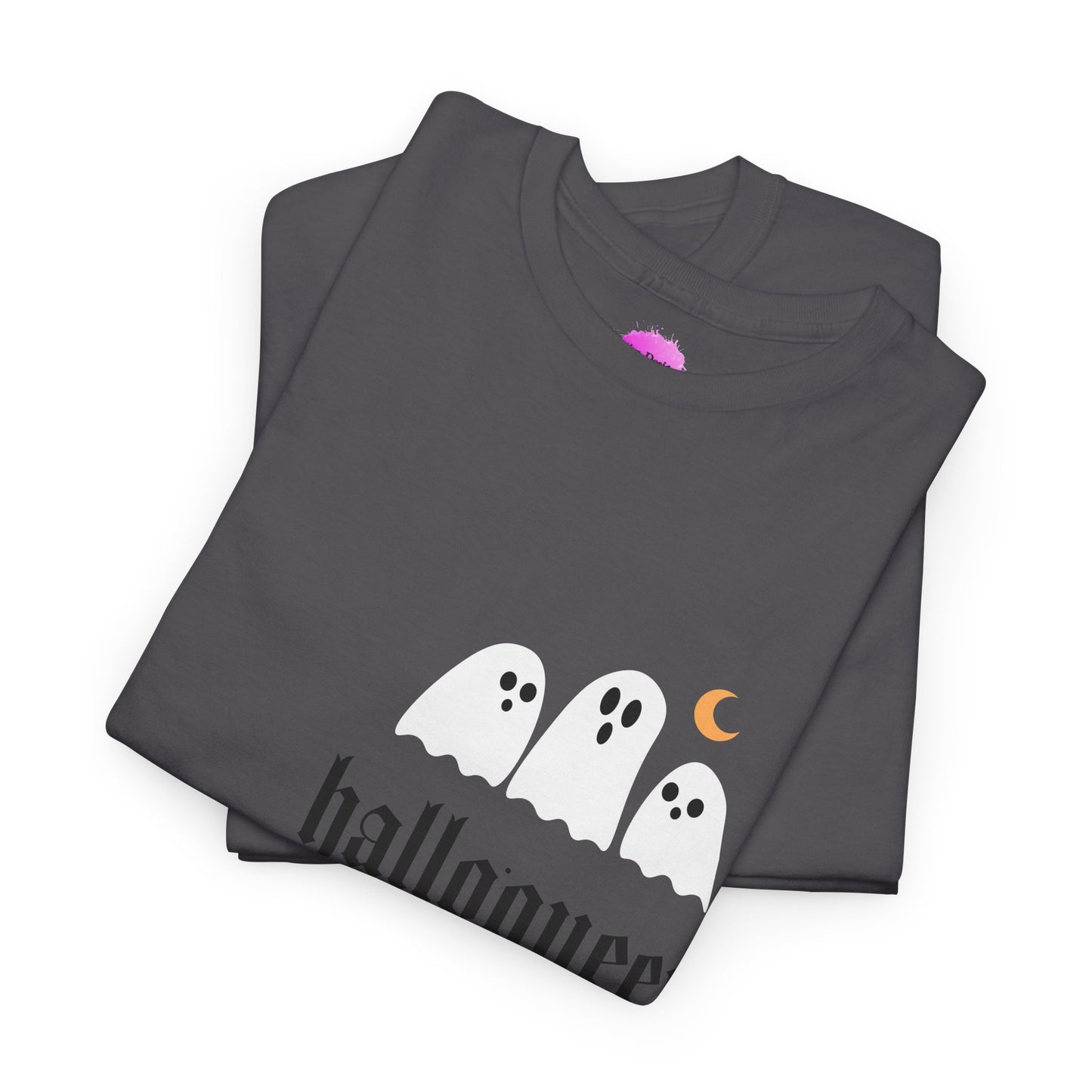 Halloween Ghosts T-Shirt | Unisex Heavy Cotton Tee | Hallowqueen Design | Spooky Season Apparel, Fall Fashion, Halloween Costume