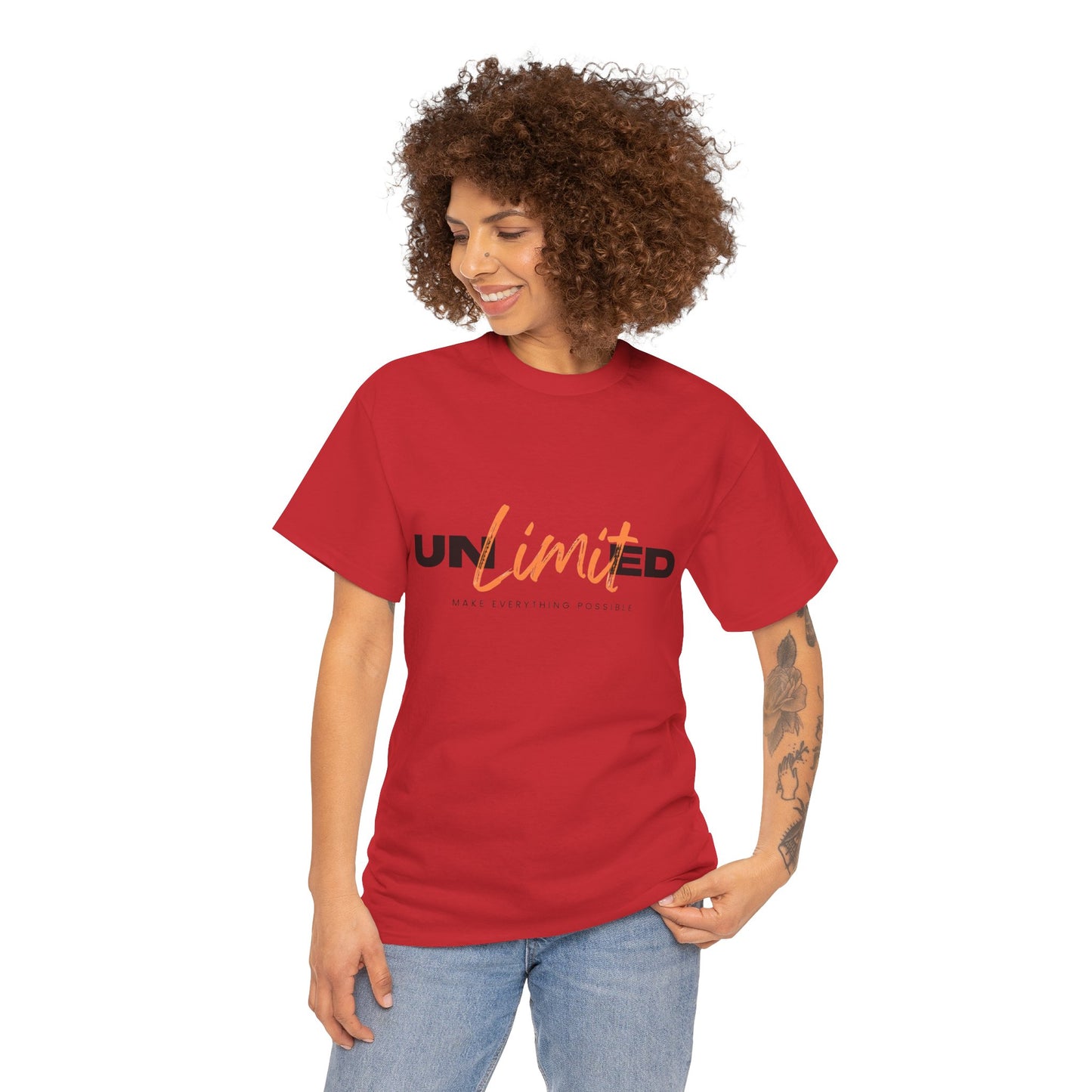Unlimited Unisex Heavy Cotton Tee - Empowerment Shirt, Gift for Friends, Motivational Clothing, Casual Wear, Everyday T-Shirt