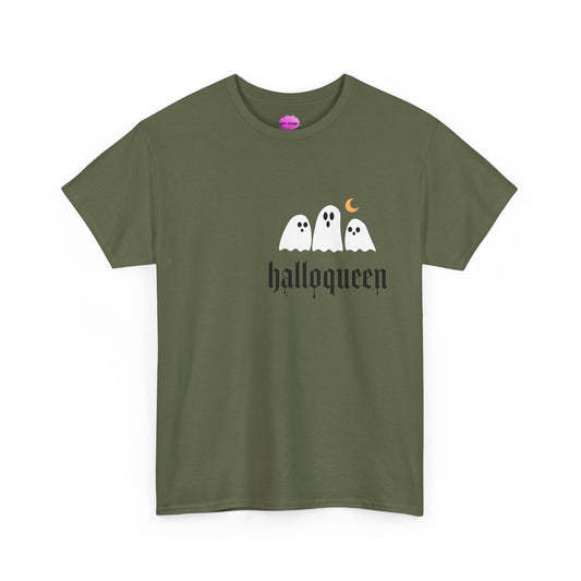 Halloween Ghosts T-Shirt | Unisex Heavy Cotton Tee | Hallowqueen Design | Spooky Season Apparel, Fall Fashion, Halloween Costume