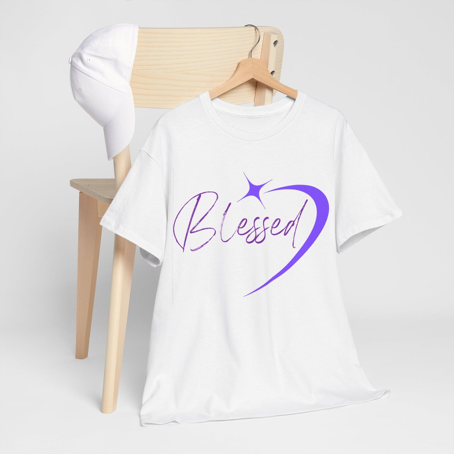 Blessed Unisex Heavy Cotton Tee – Inspirational Graphic Shirt