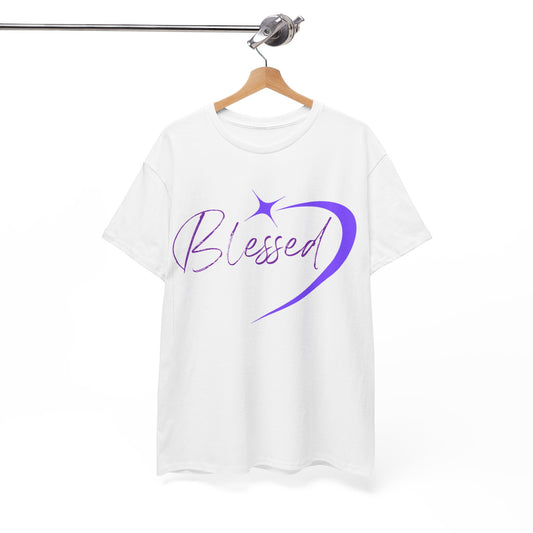 Blessed Unisex Heavy Cotton Tee – Inspirational Graphic Shirt