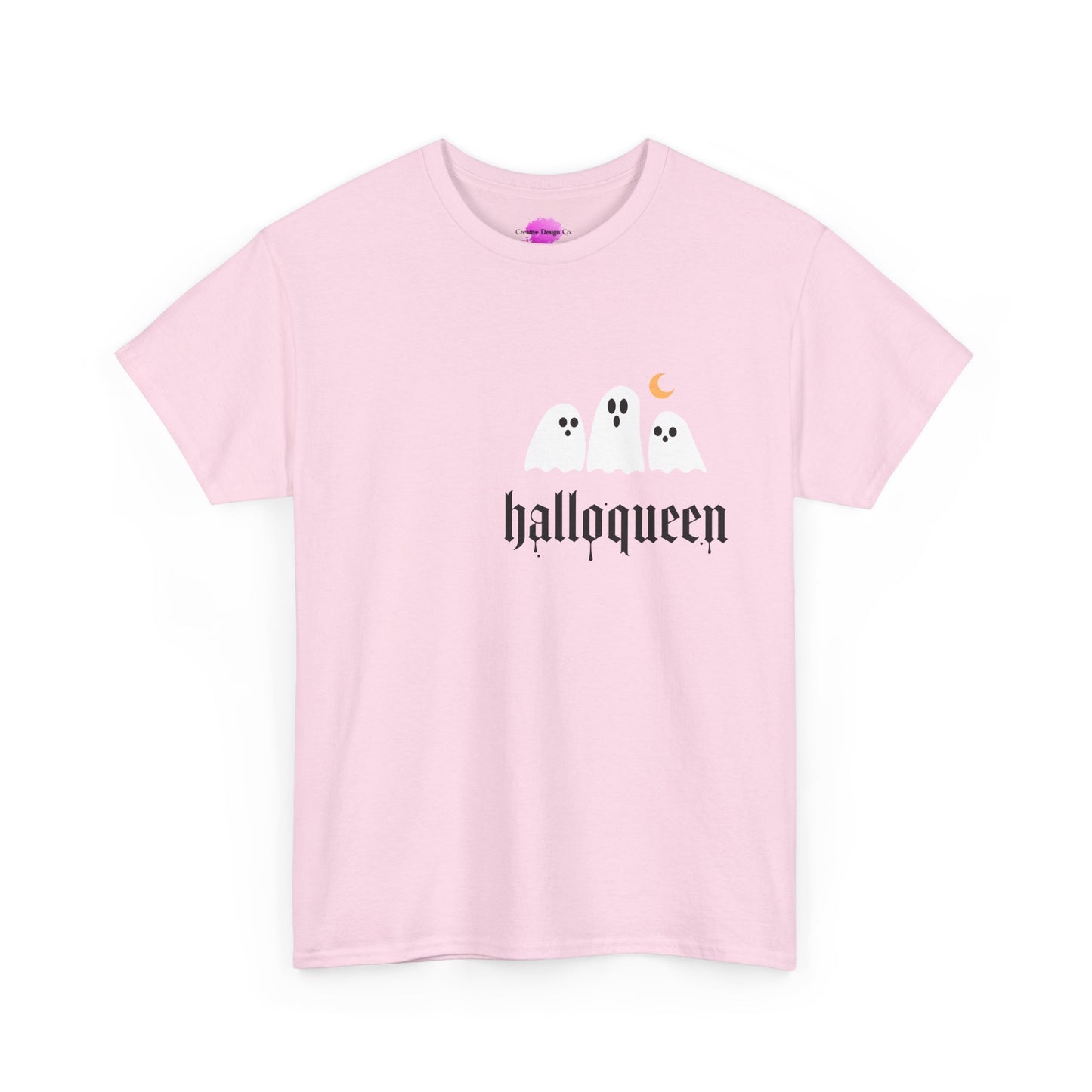 Halloween Ghosts T-Shirt | Unisex Heavy Cotton Tee | Hallowqueen Design | Spooky Season Apparel, Fall Fashion, Halloween Costume