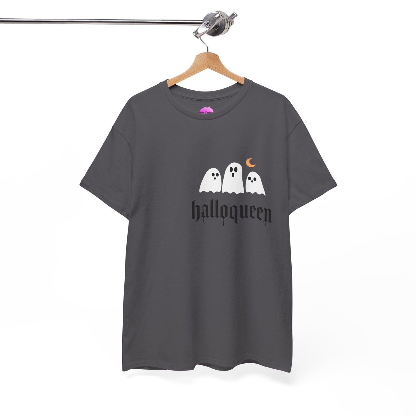 Halloween Ghosts T-Shirt | Unisex Heavy Cotton Tee | Hallowqueen Design | Spooky Season Apparel, Fall Fashion, Halloween Costume