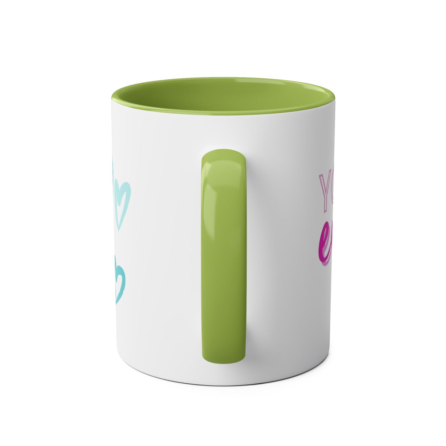 Inspirational Two-Tone Coffee Mug - You Are Enough, Motivational Gift, Self-Care Mug, Coffee Lover Gift, Cheerful Drinkware