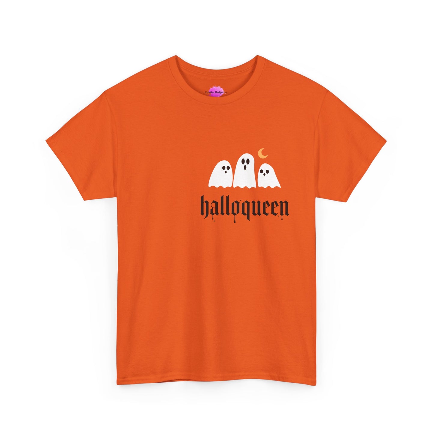Halloween Ghosts T-Shirt | Unisex Heavy Cotton Tee | Hallowqueen Design | Spooky Season Apparel, Fall Fashion, Halloween Costume