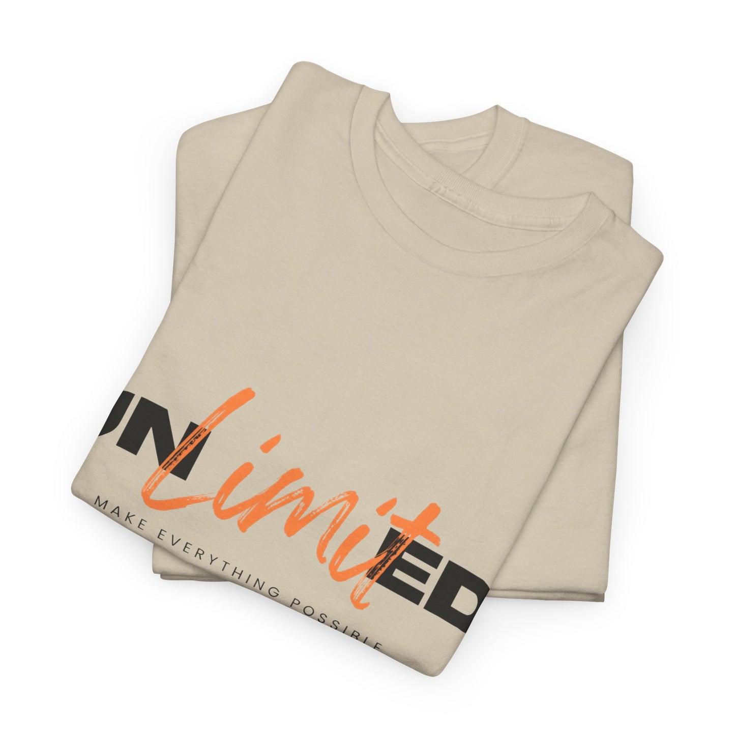 Unlimited Unisex Heavy Cotton Tee - Empowerment Shirt, Gift for Friends, Motivational Clothing, Casual Wear, Everyday T-Shirt