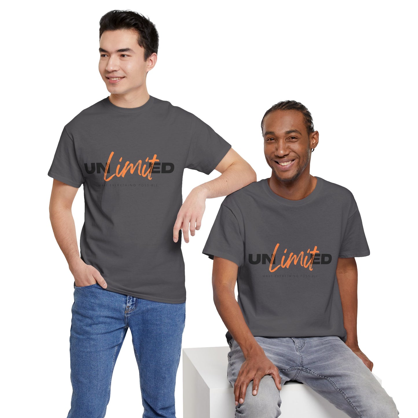 Unlimited Unisex Heavy Cotton Tee - Empowerment Shirt, Gift for Friends, Motivational Clothing, Casual Wear, Everyday T-Shirt