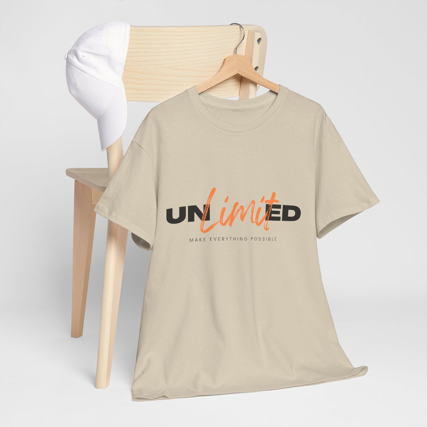 Unlimited Unisex Heavy Cotton Tee - Empowerment Shirt, Gift for Friends, Motivational Clothing, Casual Wear, Everyday T-Shirt