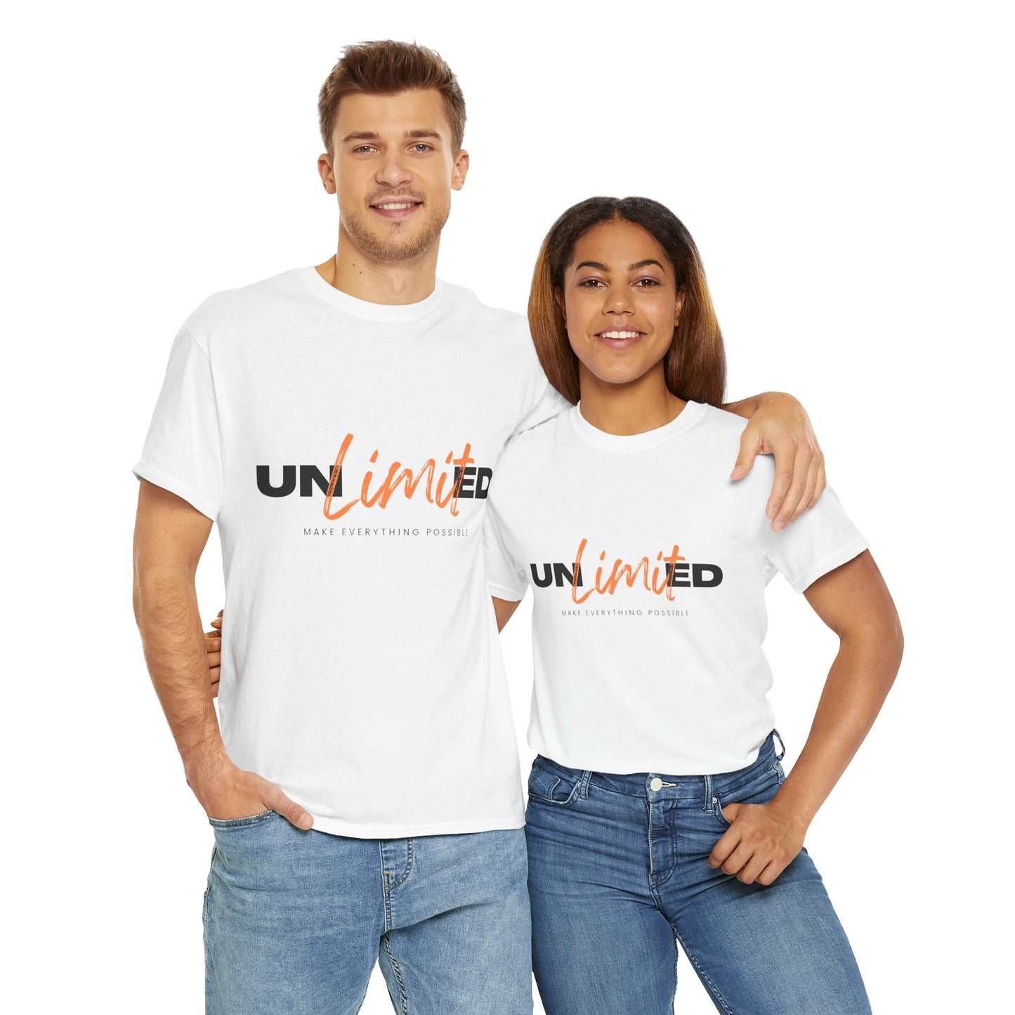 Unlimited Unisex Heavy Cotton Tee - Empowerment Shirt, Gift for Friends, Motivational Clothing, Casual Wear, Everyday T-Shirt