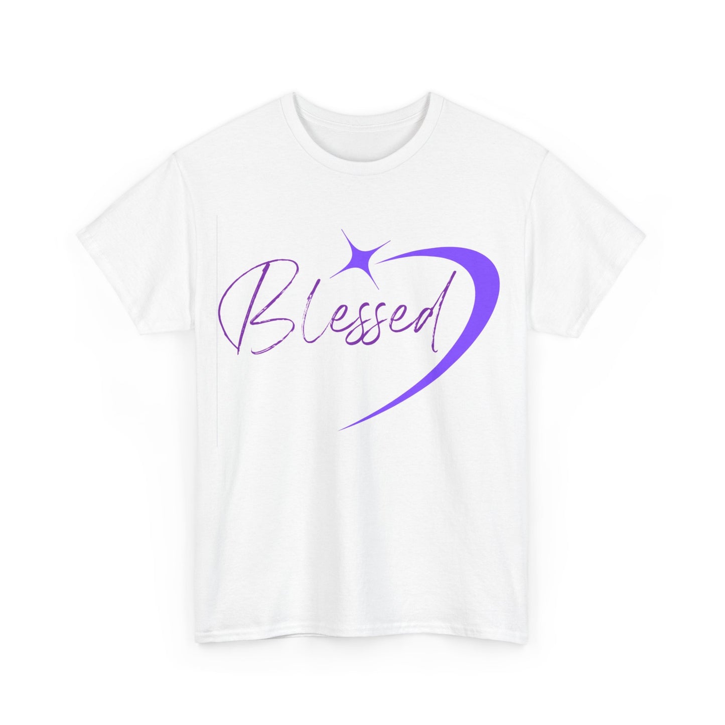 Blessed Unisex Heavy Cotton Tee – Inspirational Graphic Shirt