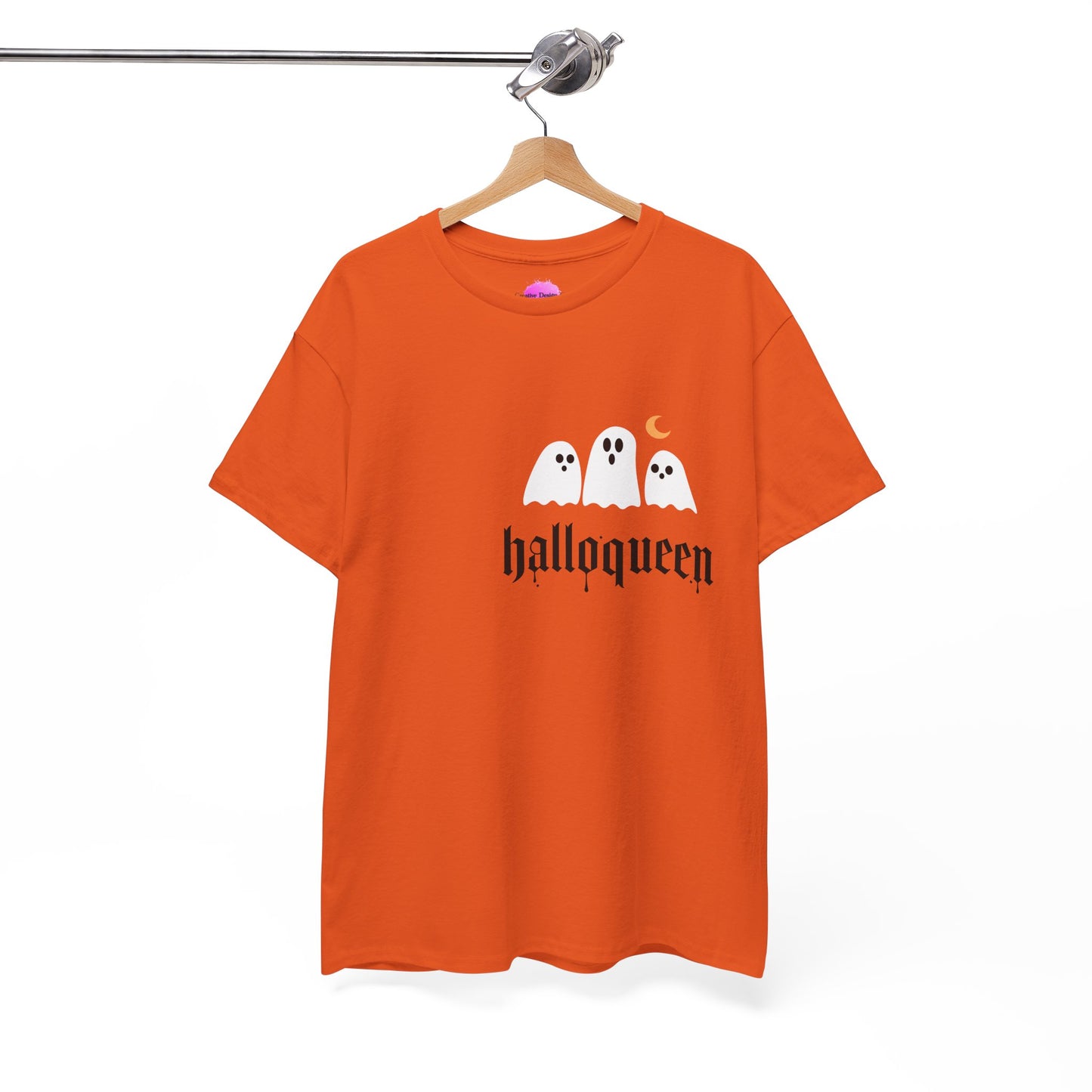 Halloween Ghosts T-Shirt | Unisex Heavy Cotton Tee | Hallowqueen Design | Spooky Season Apparel, Fall Fashion, Halloween Costume