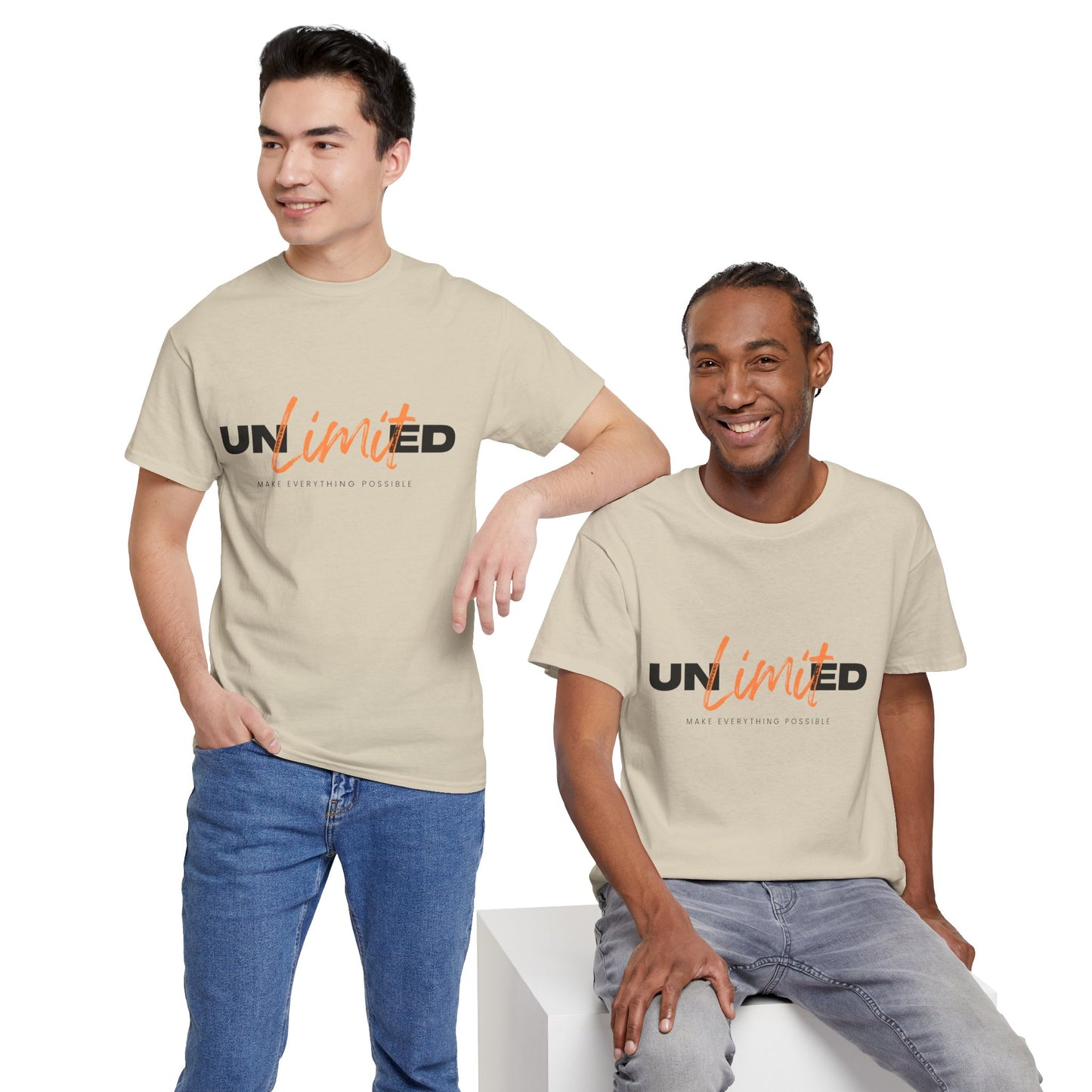 Unlimited Unisex Heavy Cotton Tee - Empowerment Shirt, Gift for Friends, Motivational Clothing, Casual Wear, Everyday T-Shirt