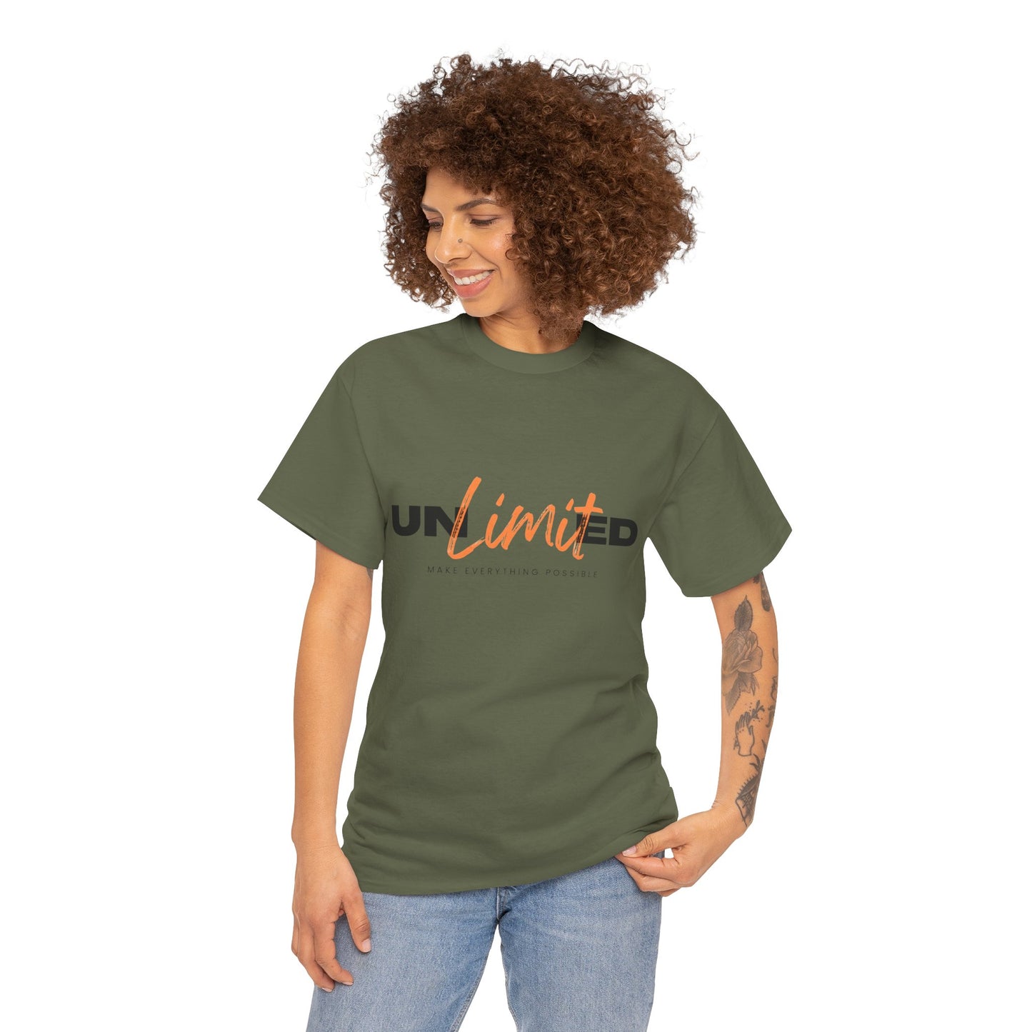 Unlimited Unisex Heavy Cotton Tee - Empowerment Shirt, Gift for Friends, Motivational Clothing, Casual Wear, Everyday T-Shirt