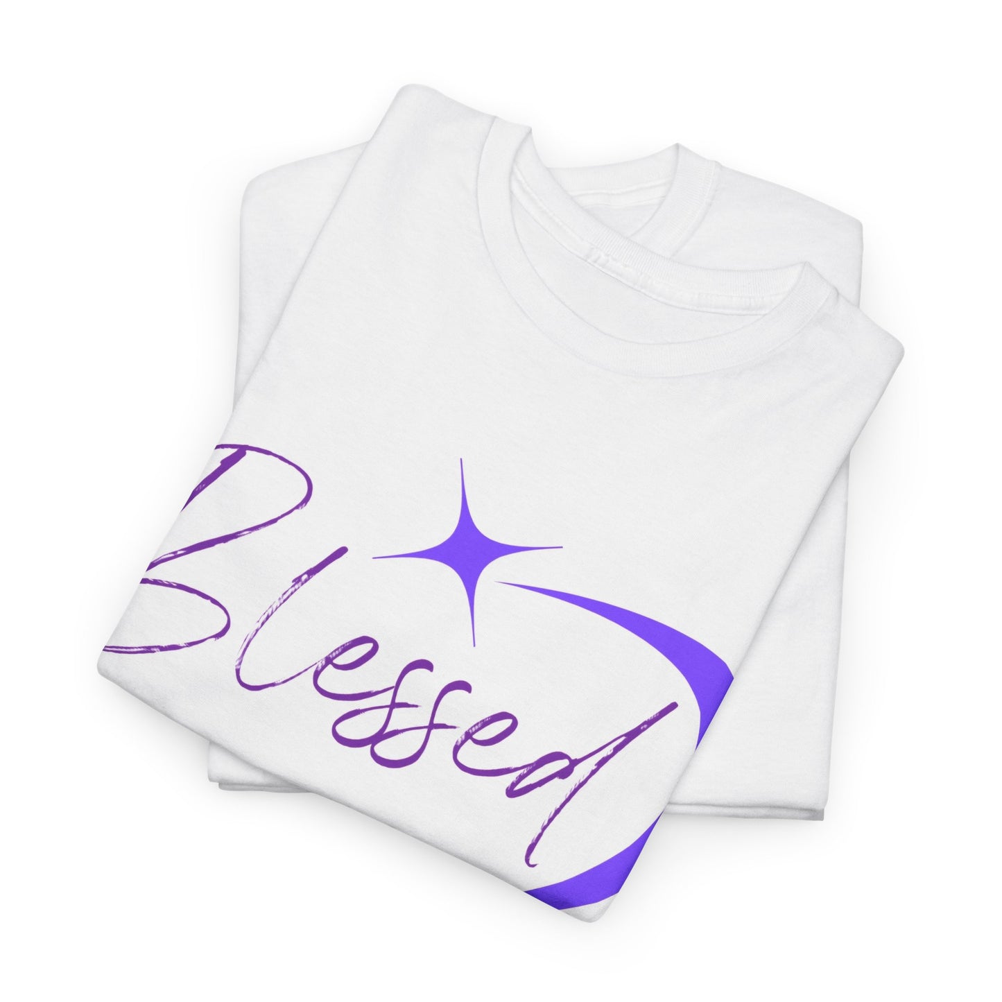 Blessed Unisex Heavy Cotton Tee – Inspirational Graphic Shirt