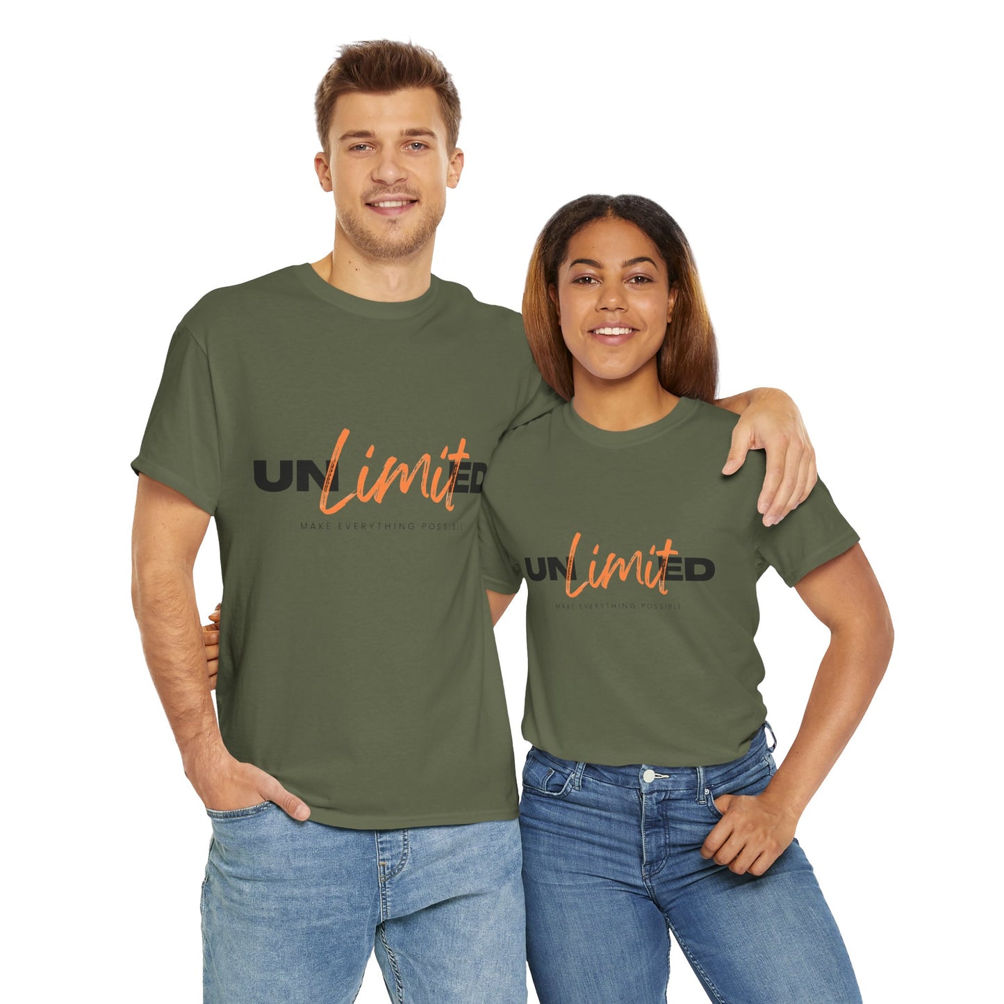 Unlimited Unisex Heavy Cotton Tee - Empowerment Shirt, Gift for Friends, Motivational Clothing, Casual Wear, Everyday T-Shirt