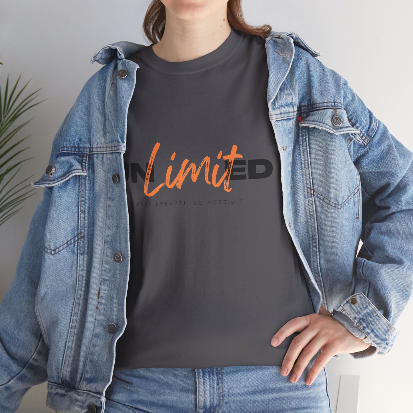 Unlimited Unisex Heavy Cotton Tee - Empowerment Shirt, Gift for Friends, Motivational Clothing, Casual Wear, Everyday T-Shirt