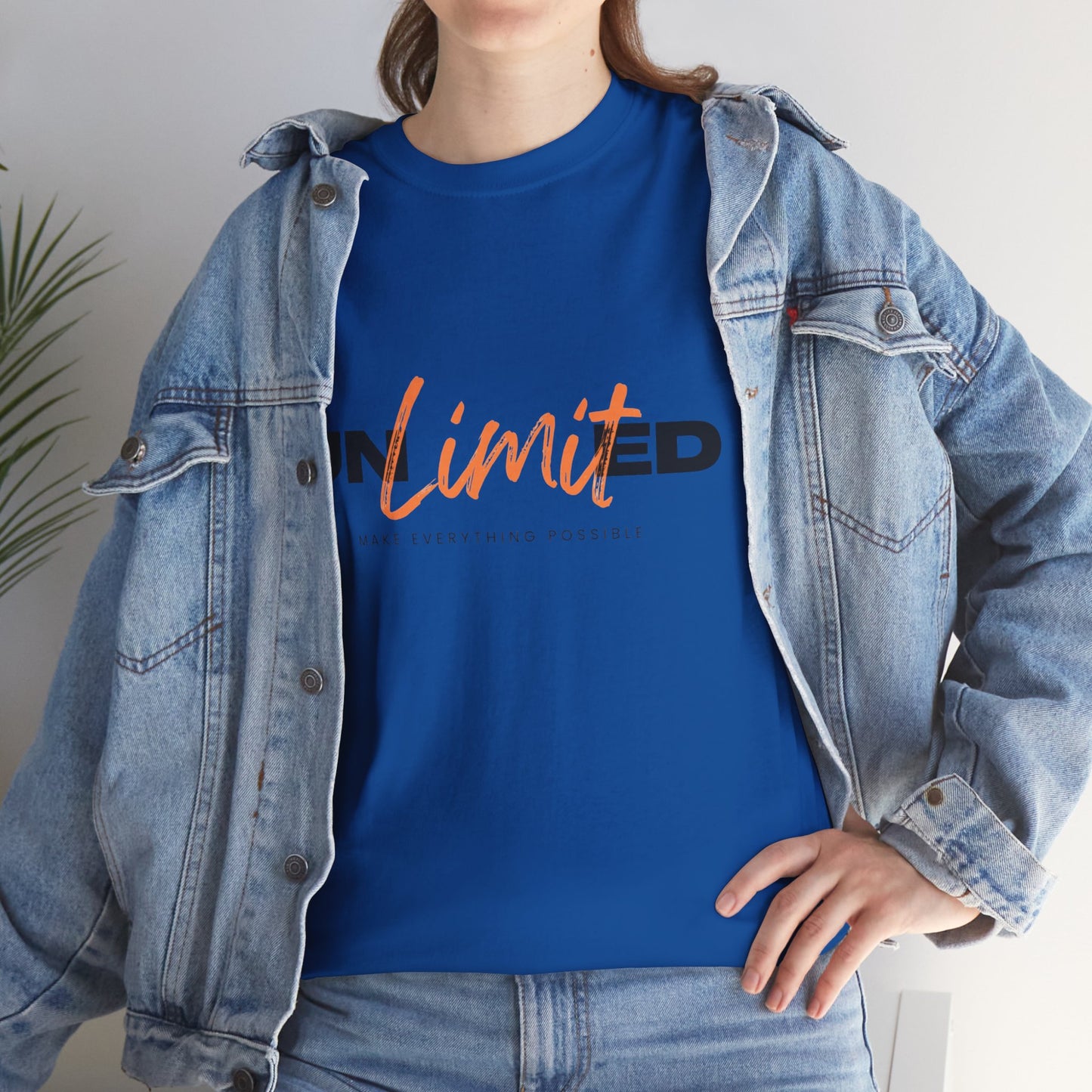 Unlimited Unisex Heavy Cotton Tee - Empowerment Shirt, Gift for Friends, Motivational Clothing, Casual Wear, Everyday T-Shirt