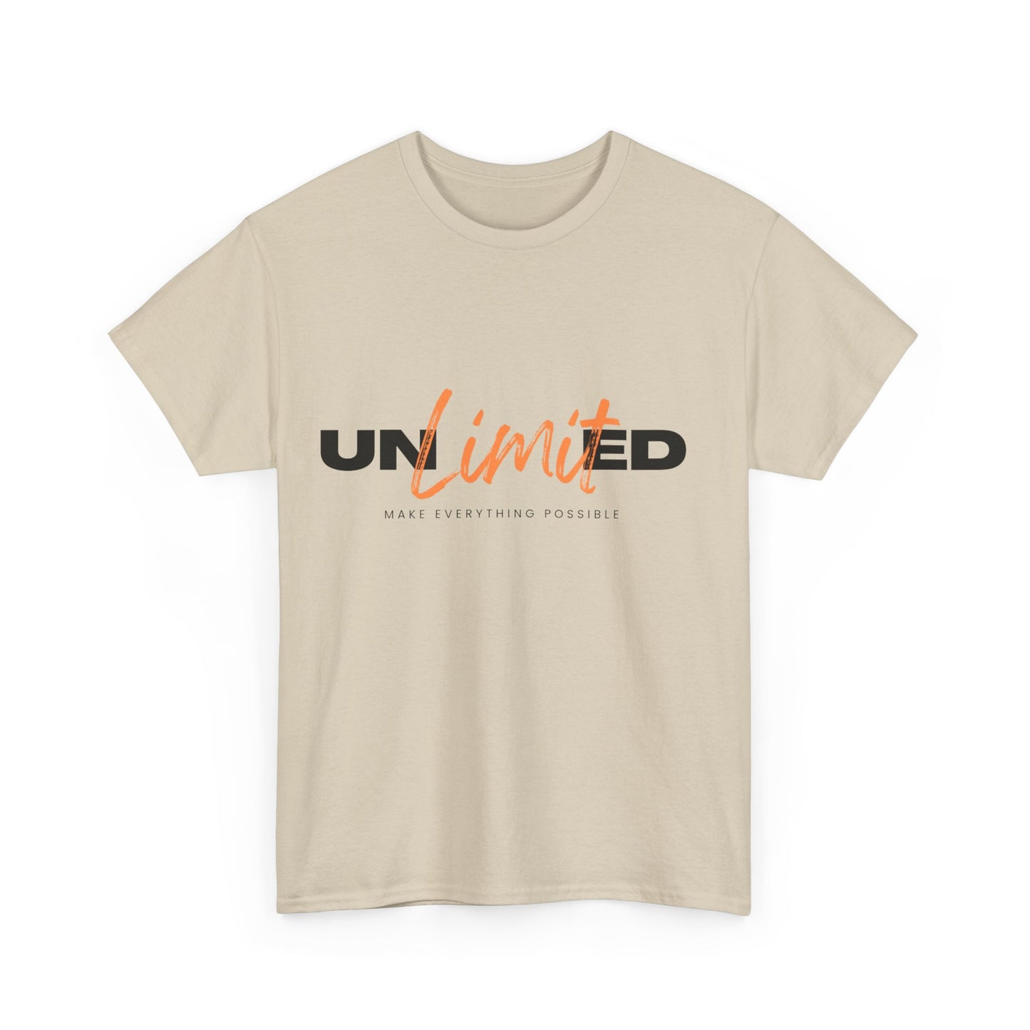 Unlimited Unisex Heavy Cotton Tee - Empowerment Shirt, Gift for Friends, Motivational Clothing, Casual Wear, Everyday T-Shirt