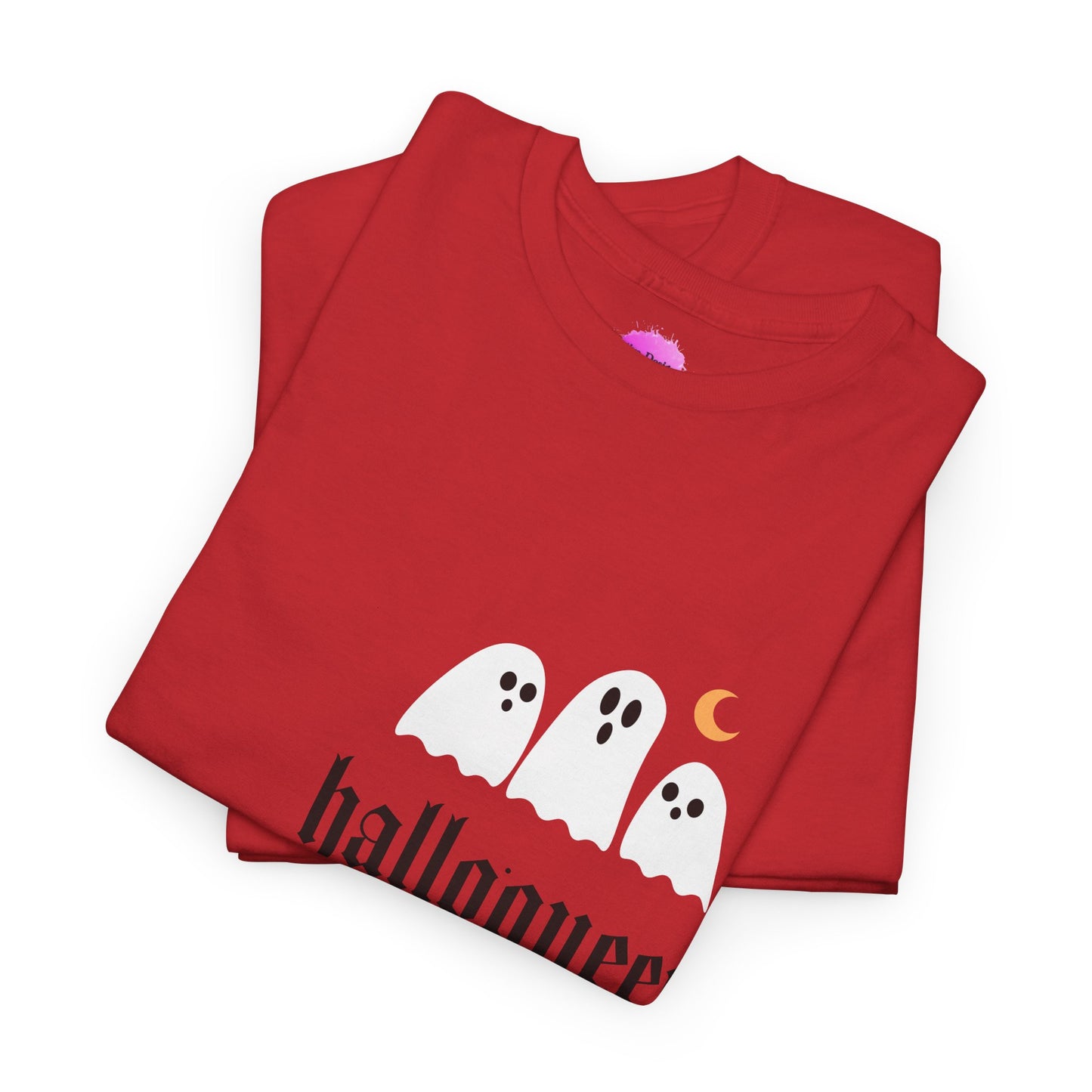Halloween Ghosts T-Shirt | Unisex Heavy Cotton Tee | Hallowqueen Design | Spooky Season Apparel, Fall Fashion, Halloween Costume