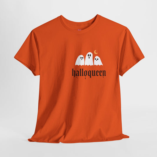 Halloween Ghosts T-Shirt | Unisex Heavy Cotton Tee | Hallowqueen Design | Spooky Season Apparel, Fall Fashion, Halloween Costume