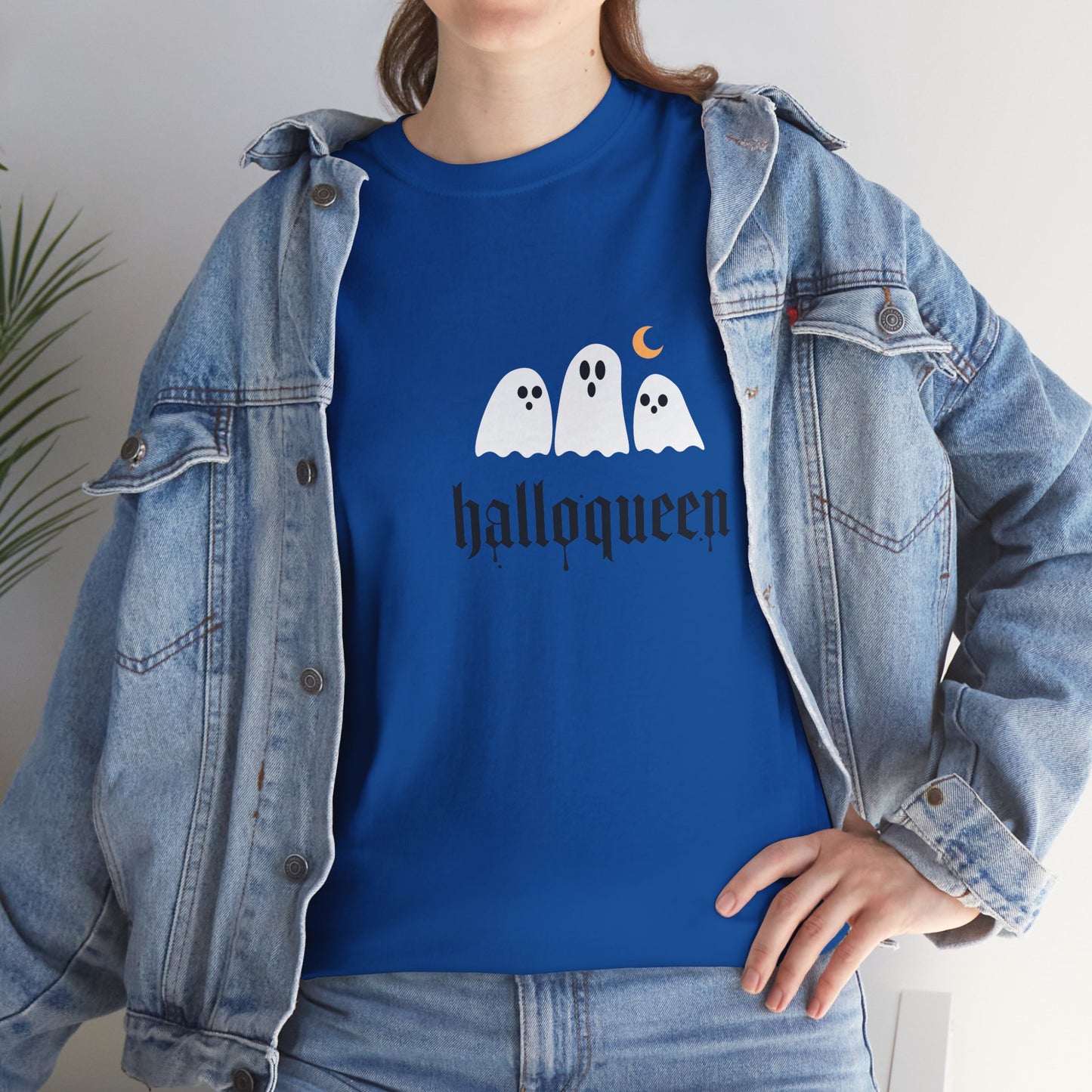Halloween Ghosts T-Shirt | Unisex Heavy Cotton Tee | Hallowqueen Design | Spooky Season Apparel, Fall Fashion, Halloween Costume