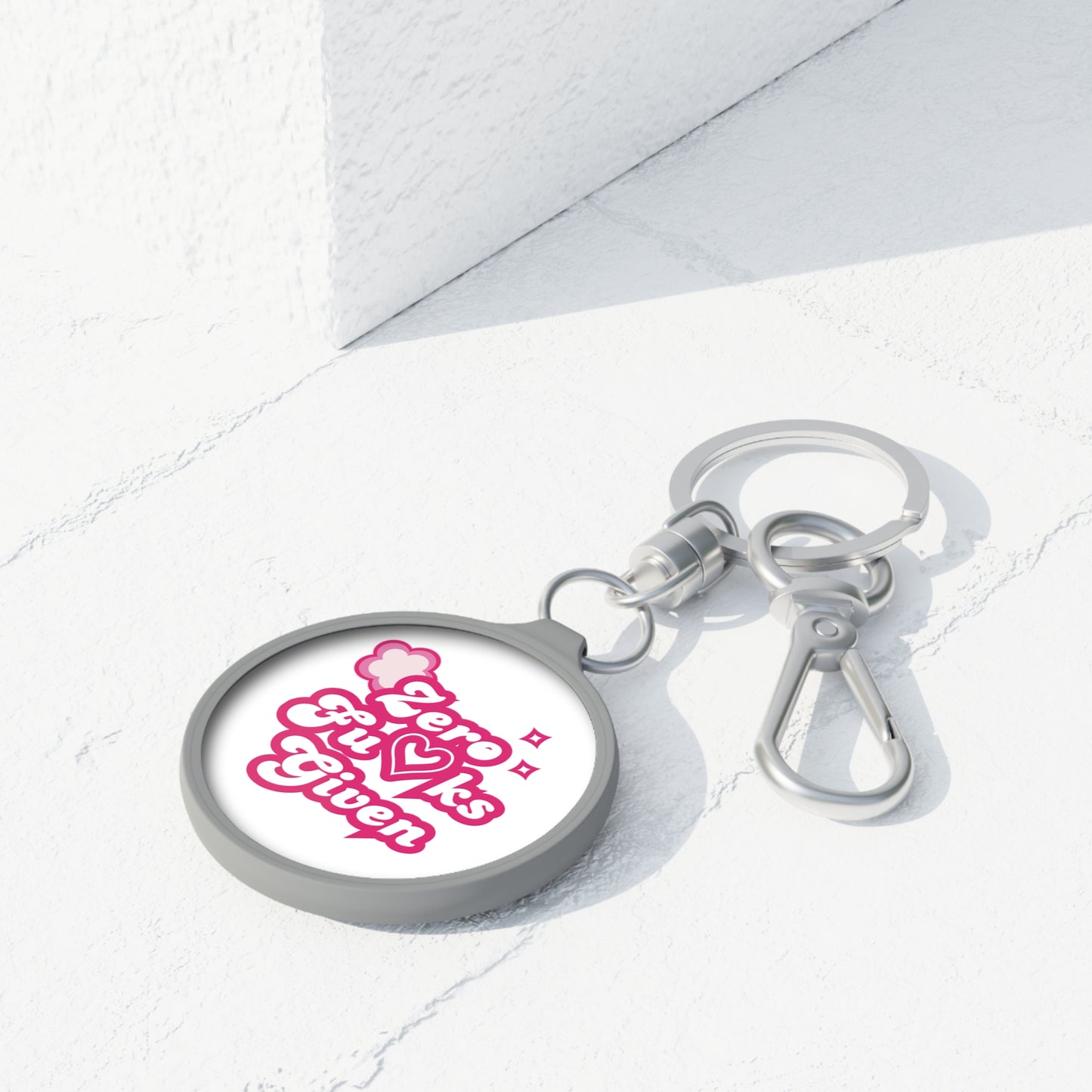 Zero F**ks Given Keyring Tag - Fun Accessory for a Carefree Vibe