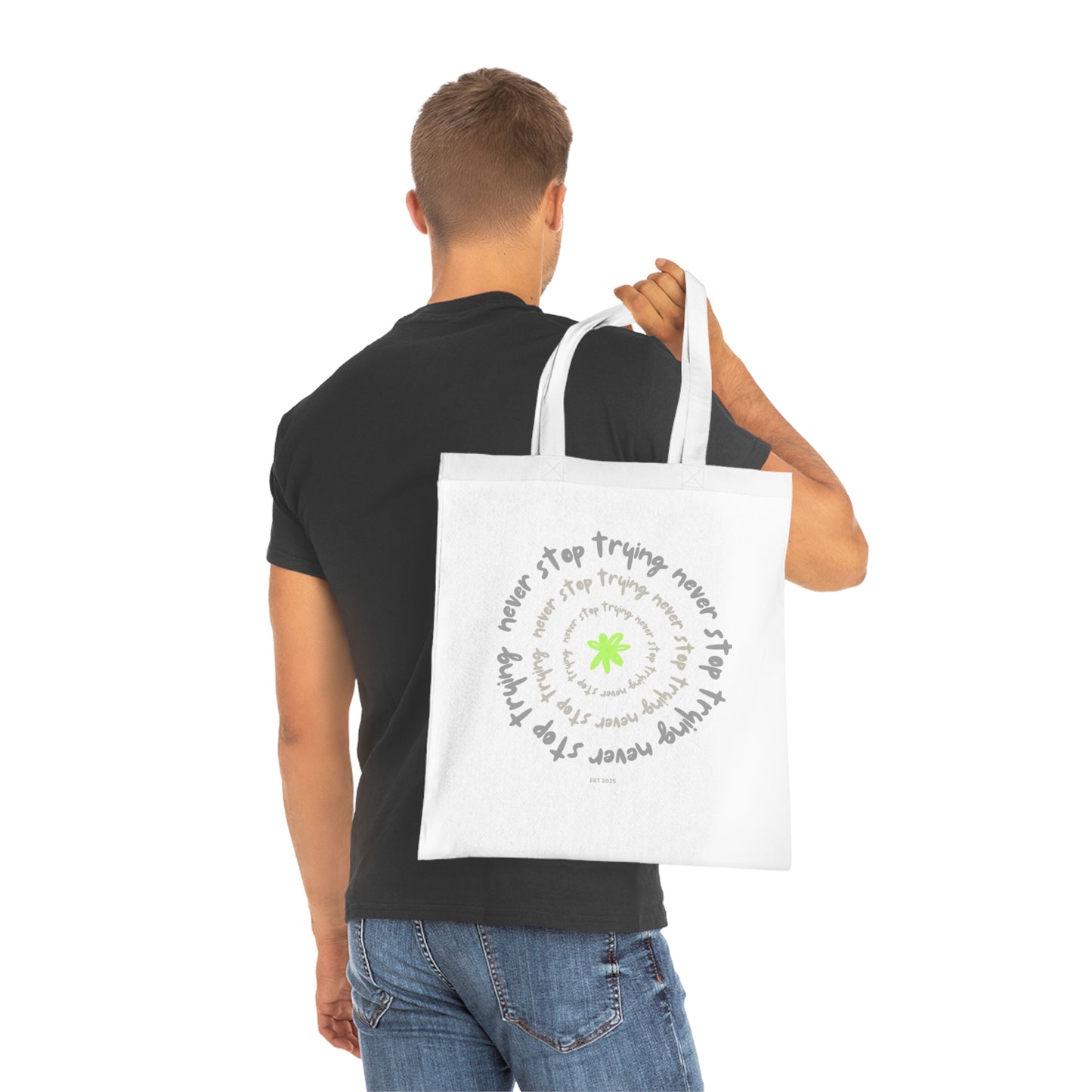 Inspirational Quote Cotton Tote Bag | Eco-Friendly Shopping, Gift for Students, Motivational Pouch, Reusable Grocery Bag, Planner Accessory