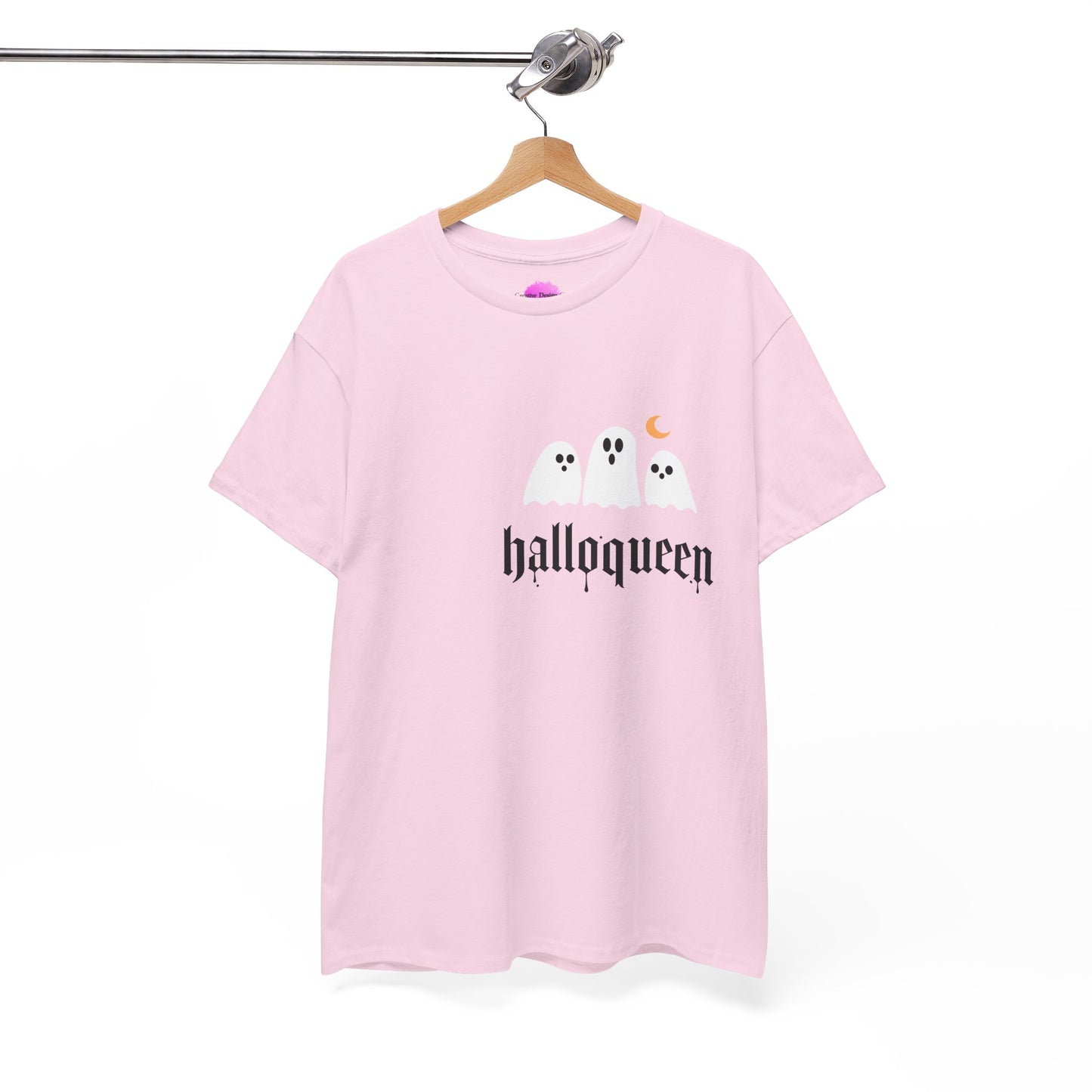 Halloween Ghosts T-Shirt | Unisex Heavy Cotton Tee | Hallowqueen Design | Spooky Season Apparel, Fall Fashion, Halloween Costume