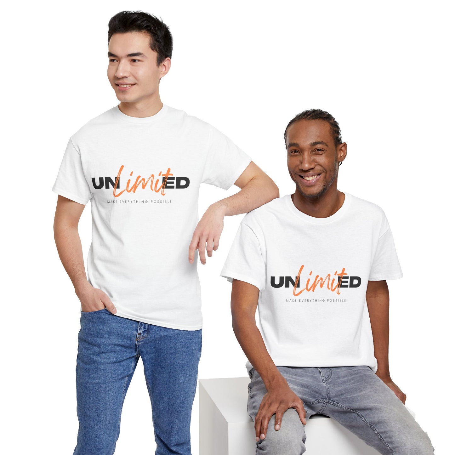 Unlimited Unisex Heavy Cotton Tee - Empowerment Shirt, Gift for Friends, Motivational Clothing, Casual Wear, Everyday T-Shirt