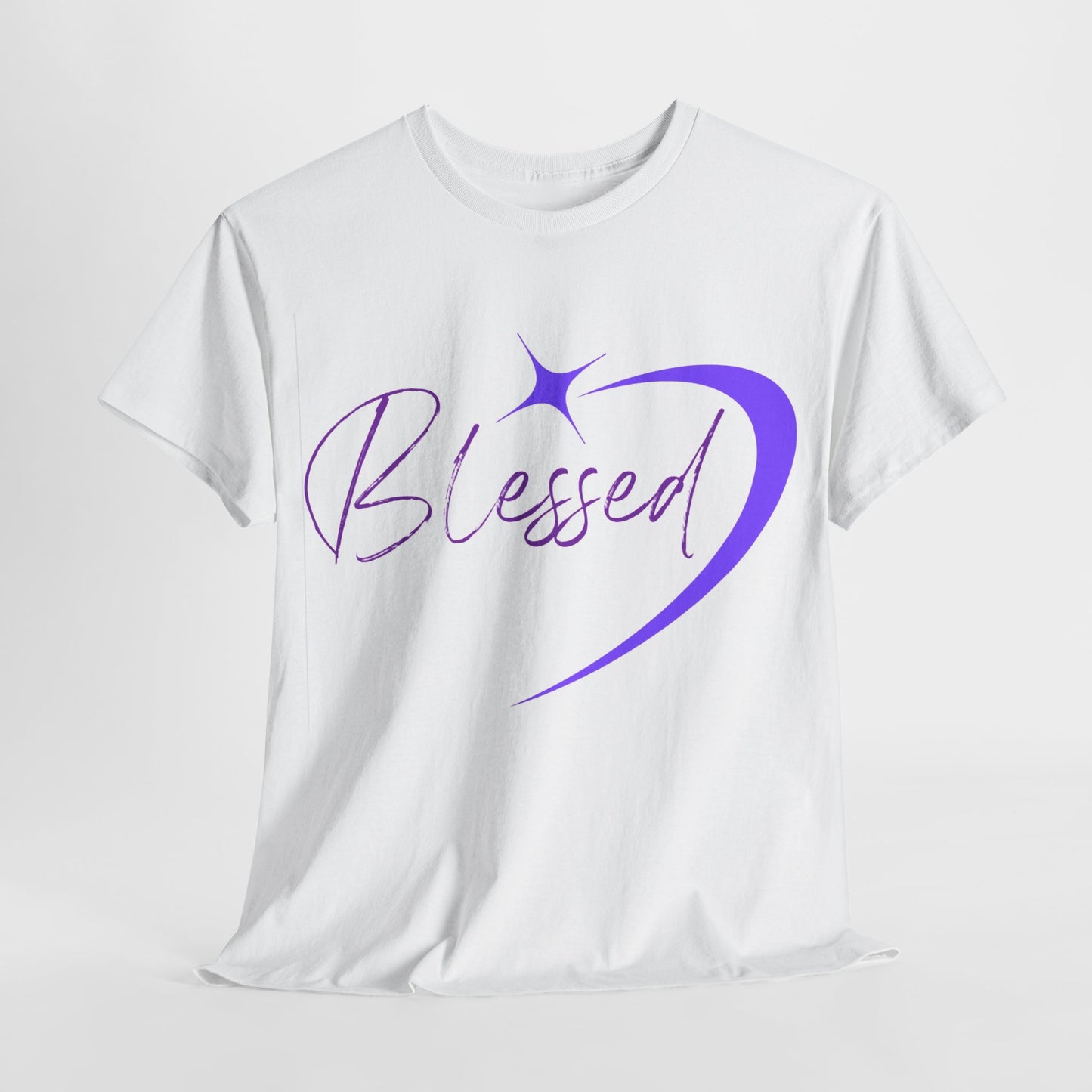 Blessed Unisex Heavy Cotton Tee – Inspirational Graphic Shirt