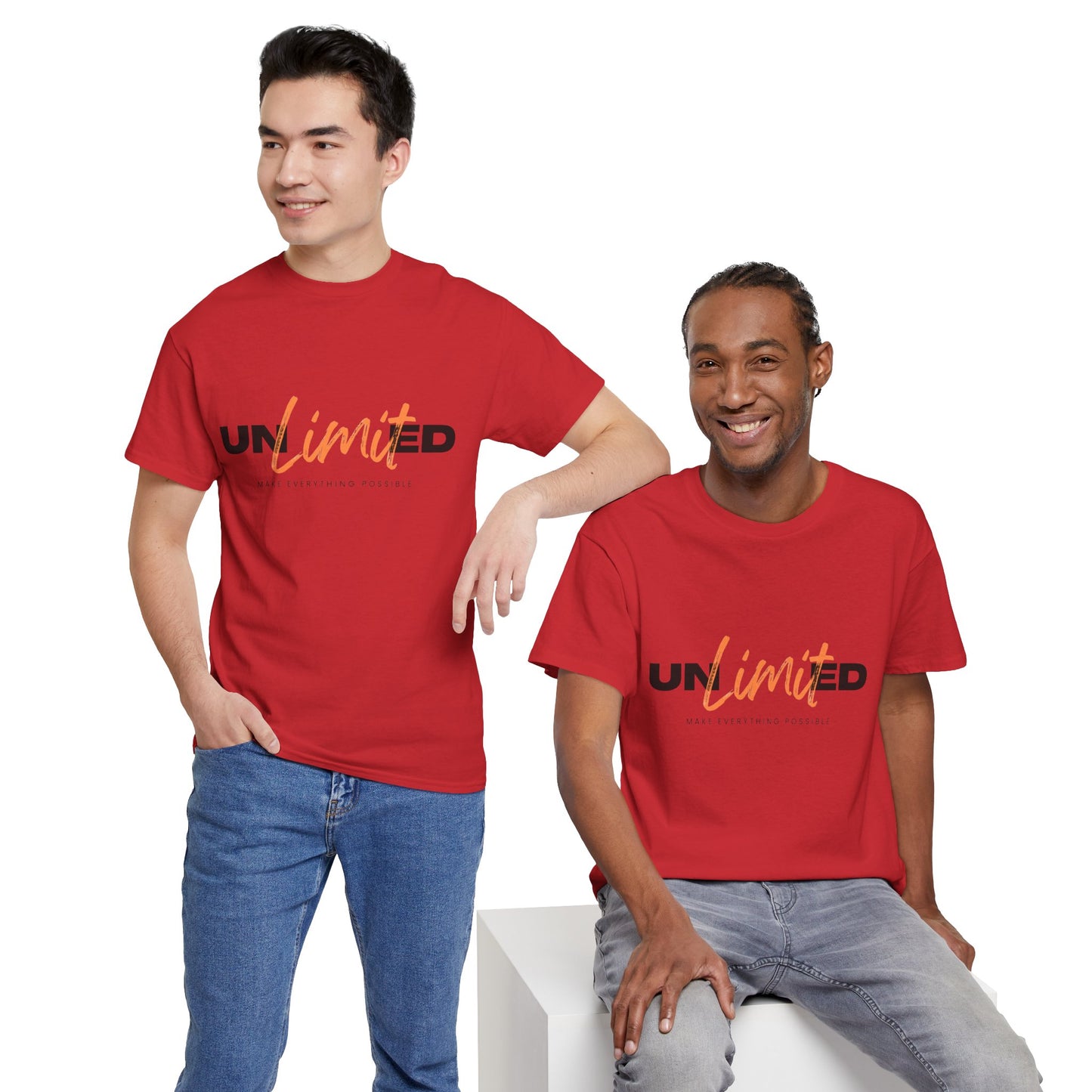 Unlimited Unisex Heavy Cotton Tee - Empowerment Shirt, Gift for Friends, Motivational Clothing, Casual Wear, Everyday T-Shirt
