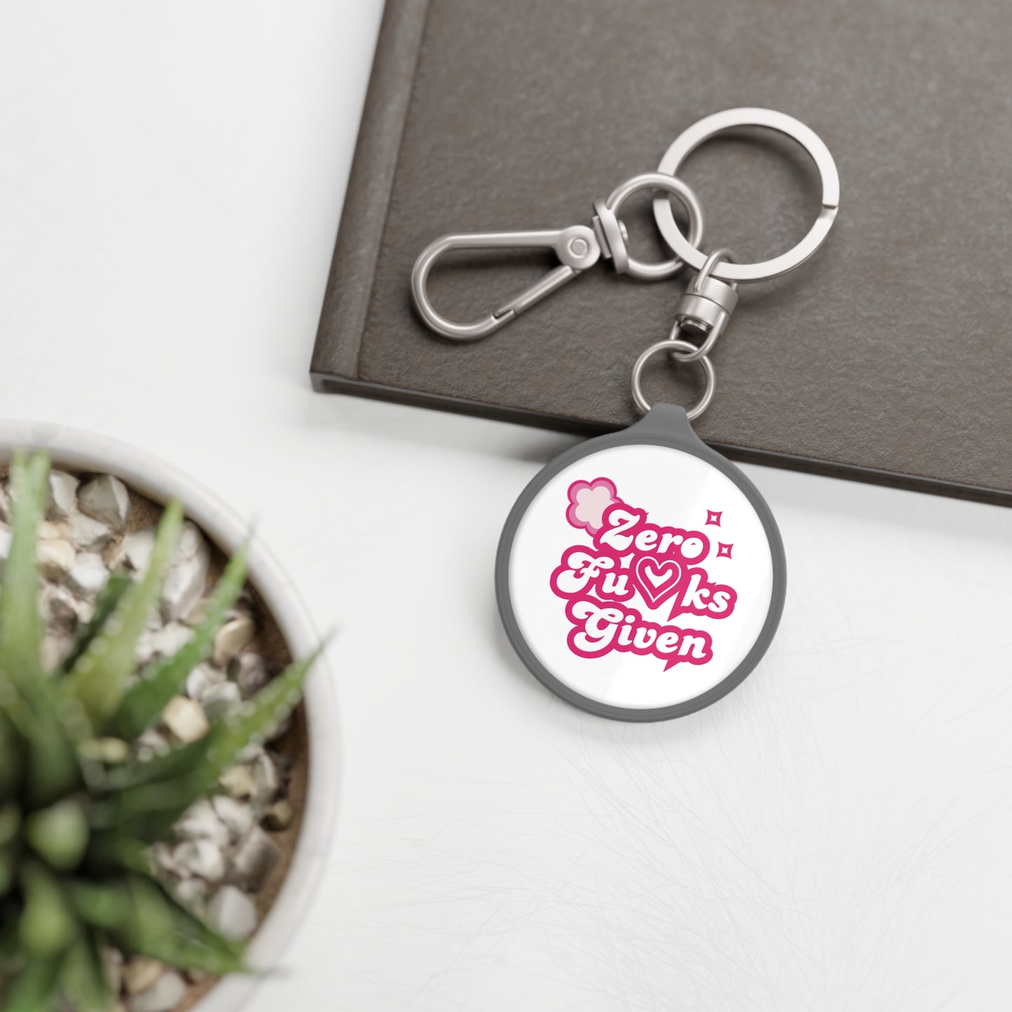 Zero F**ks Given Keyring Tag - Fun Accessory for a Carefree Vibe