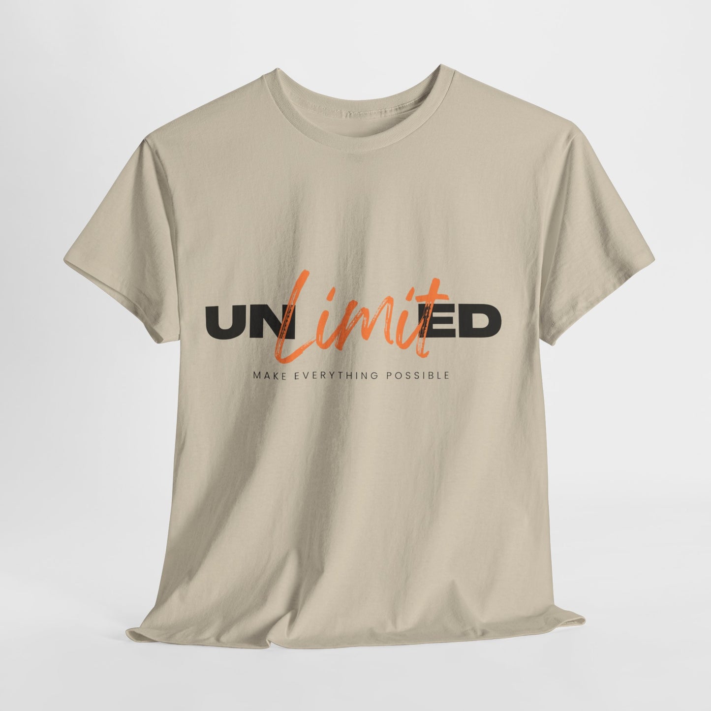 Unlimited Unisex Heavy Cotton Tee - Empowerment Shirt, Gift for Friends, Motivational Clothing, Casual Wear, Everyday T-Shirt