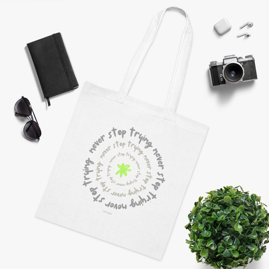 Inspirational Quote Cotton Tote Bag | Eco-Friendly Shopping, Gift for Students, Motivational Pouch, Reusable Grocery Bag, Planner Accessory