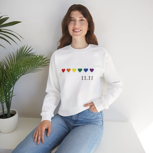 Colorful Hearts Angel Numbers Sweatshirt
