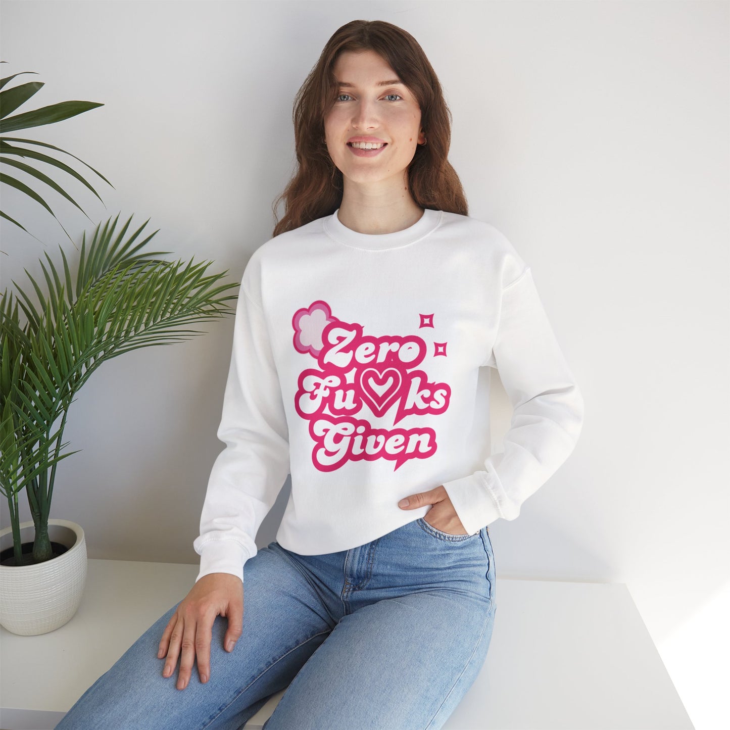 Pink Zero F*cks Given Sweatshirt